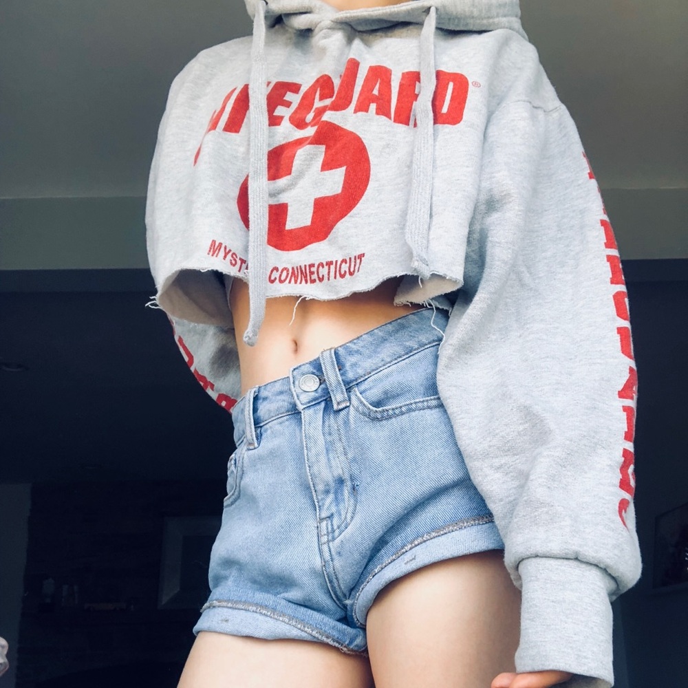Hand-Cropped Lifeguard Hoodie